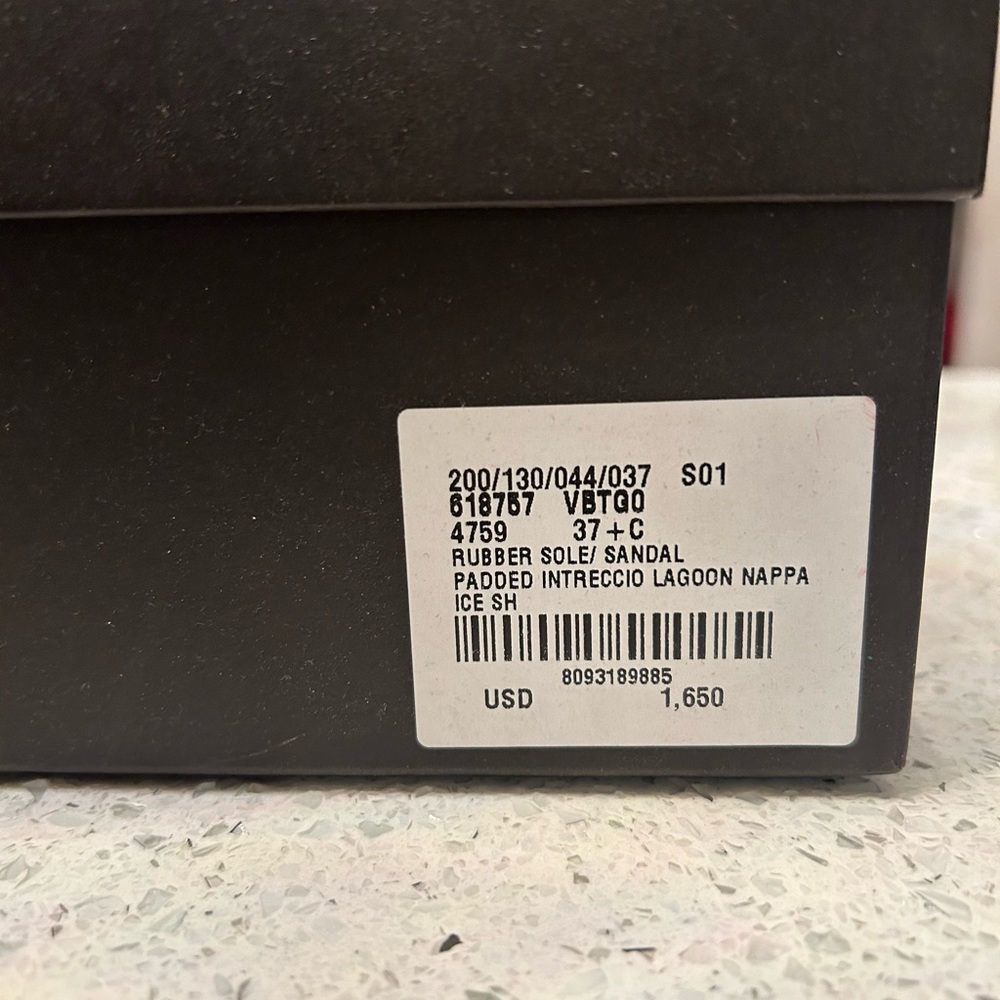 Bottega Veneta The Curve Light Blue Heeled Sandals - Picture 7 of 9